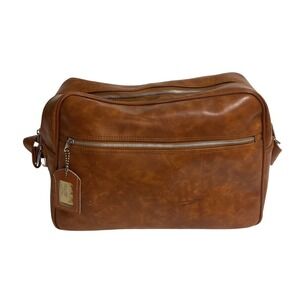 Messenger Bag‎ Unisex Large Cognac Brown Top Grain Cowhide Vintage Style Isreal